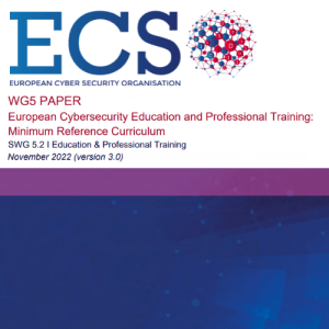 European cybersecurity education and professional training: minimum reference curriculum