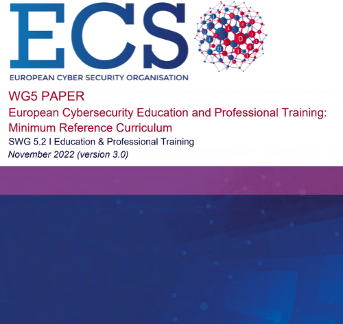 European cybersecurity education and professional training: minimum reference curriculum
