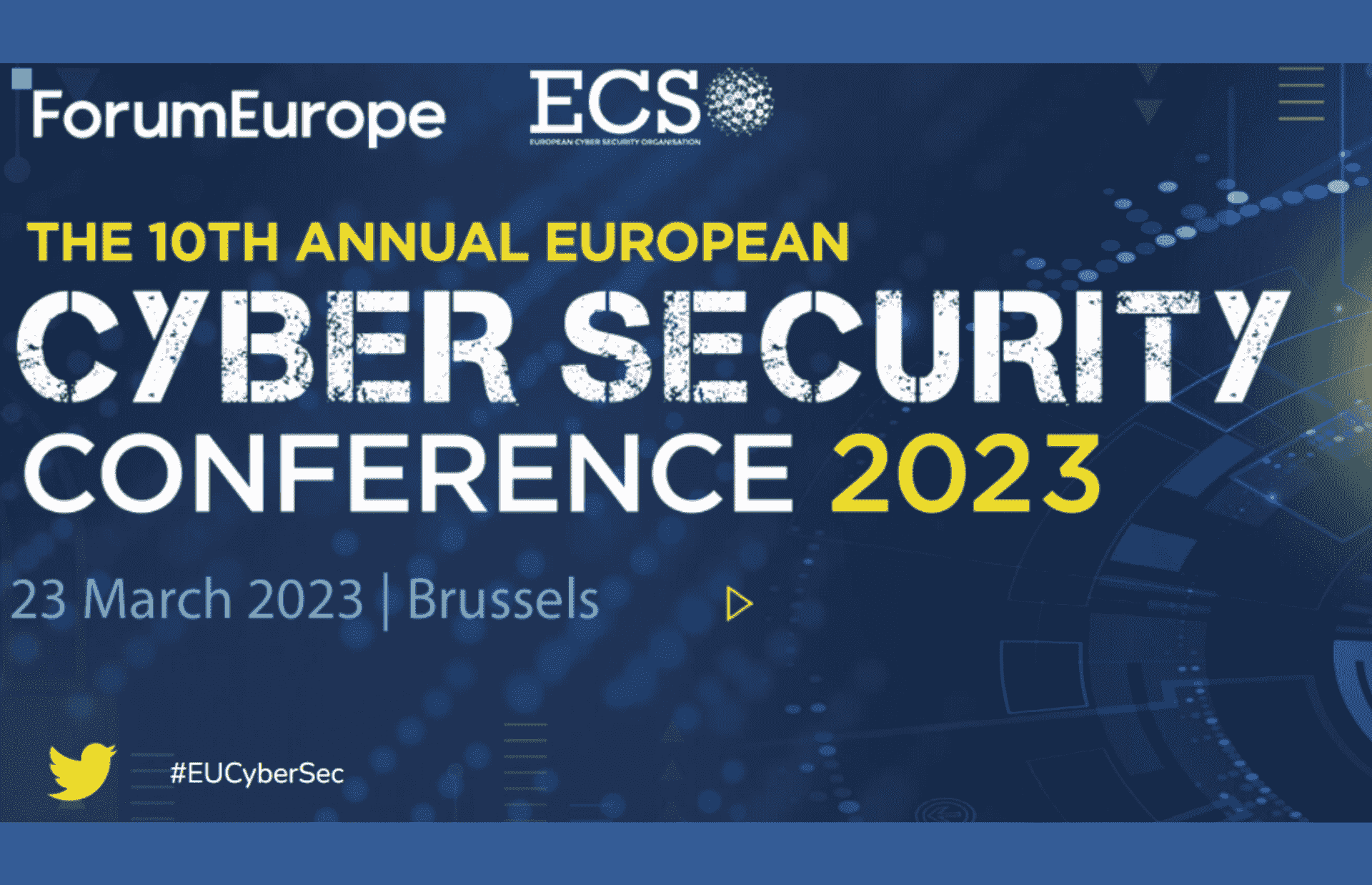 A visual for the European Cyber Security Conference 2023.