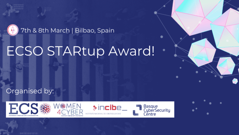 A visual for ECSO's STARtup Award in Bilbao, Spain, in March 2023.