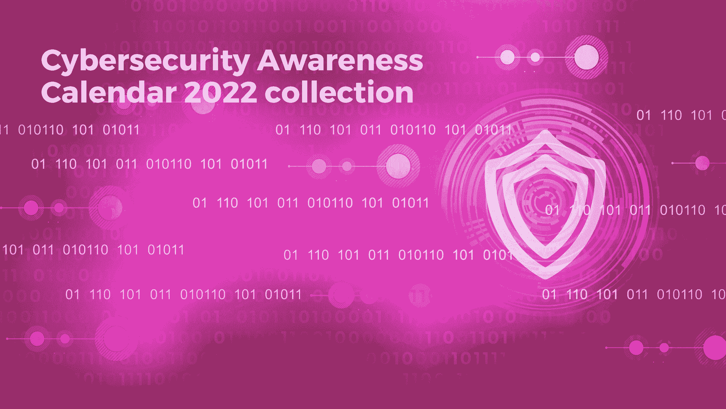 A visual for the 2022 collection of ECSO's Cybersecurity Awareness Calendar.
