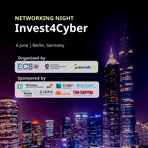Visual for ECSO's Networking Night in Berlin on 6 June 2023.