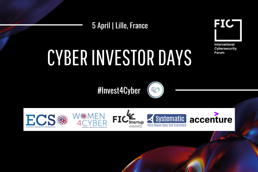 A visual for ECSO's Cyber Investor Days organised on 5 April in Lille.