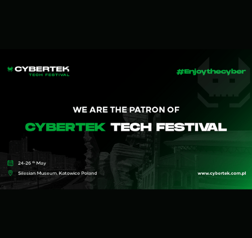 A visual for the CyberTek Tech Festival organised in Katowice, Poland in May 2023.