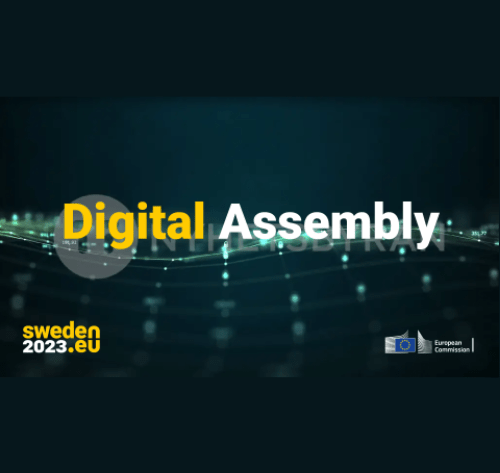 The visual for the 2023 Digital Assembly in Stockholm, Sweden.