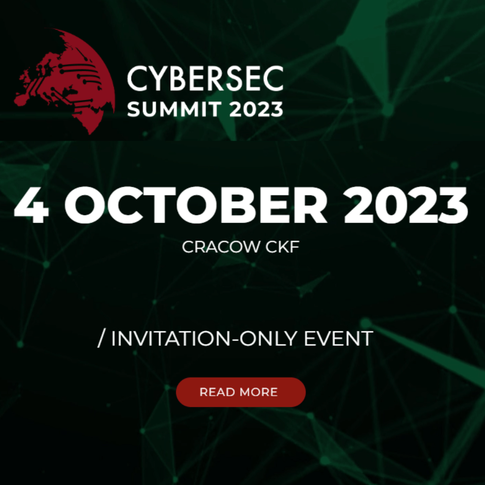 Visual for the CYBERSEC Summit 2023 event.