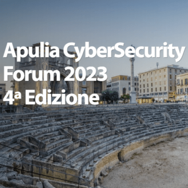 A visual for the Apulia CyberSecurity Forum 2023.