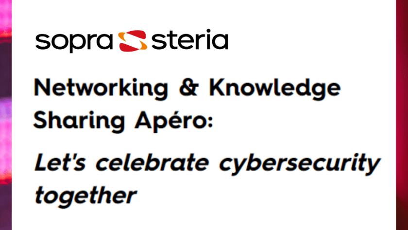 A visual for the Networking & Knowledge Sharing event organised by Sopra Steria.