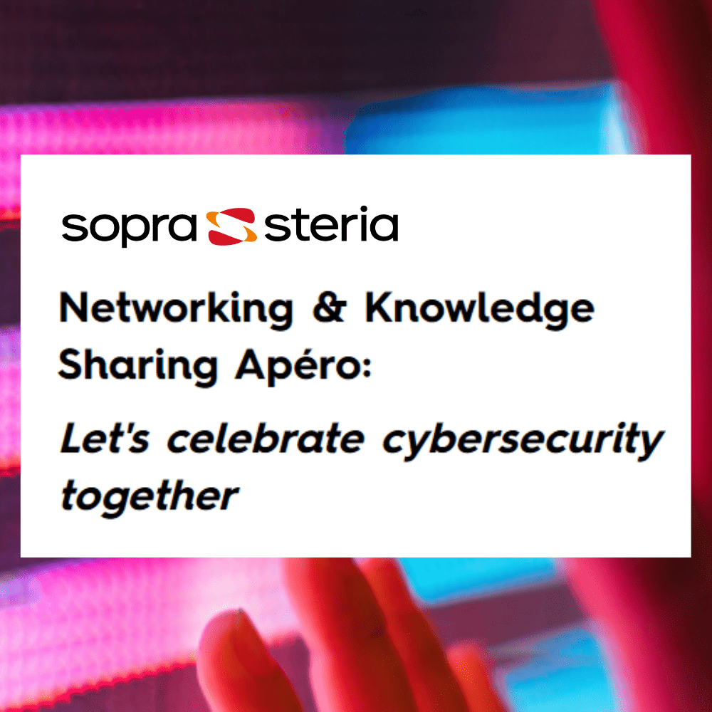 A visual for the Networking & Knowledge Sharing event organised by Sopra Steria.