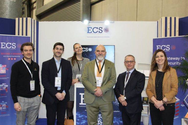 ECSO team at ECSO's booth in the Forum InCyber 2024