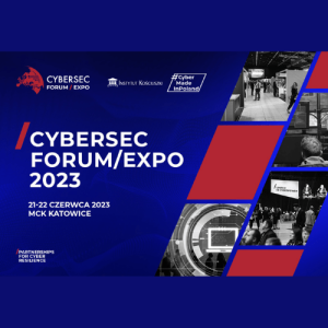 The visual for the CYBERSEC Forum/Expo 2023 in Katowice, Poland.
